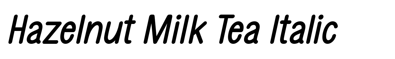 Hazelnut Milk Tea Italic